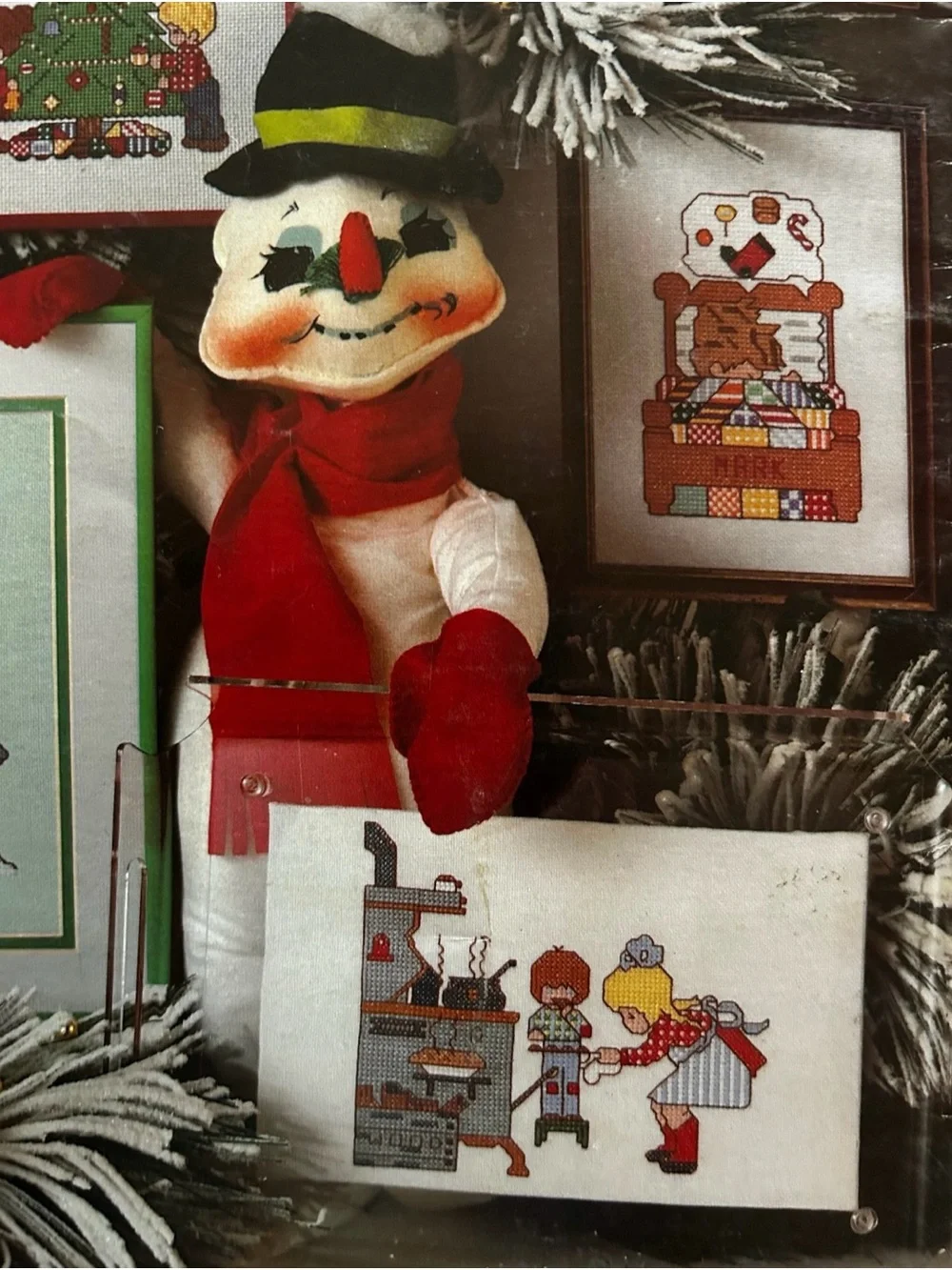 VTG Leisure Arts Charted Christmas Kids Cross Stitch Pattern Rachel Crissinger